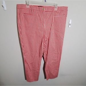 ANN TAYLOR red plaid cropped pantsplus size 14
